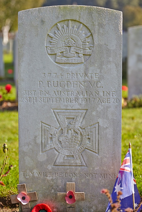Hooge Crater Cemetery Bugden VC