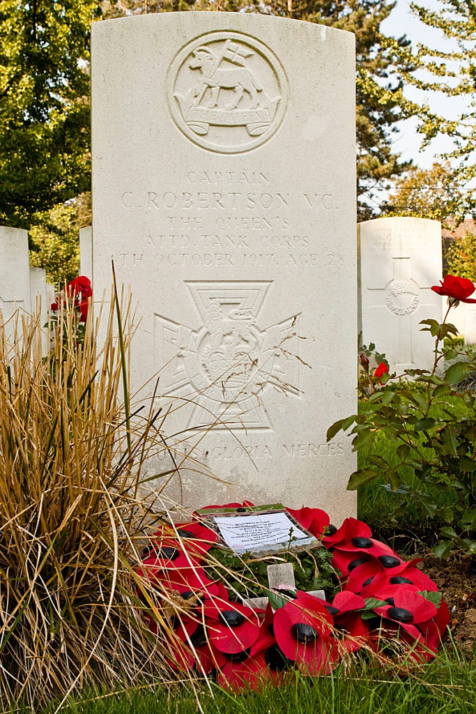Oxford Road Cemetery, Ypres, Robertson VC.