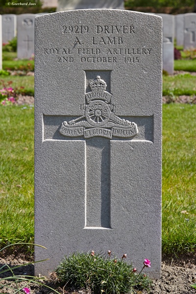 Vlamertinghe Military Cemetery, Shot at Dawn - Lamb