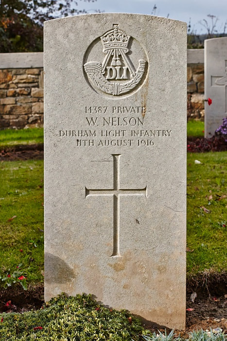 Acheux British Cemetery, Shot at Dawn, Nelson