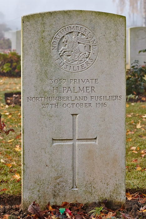 Albert Communal Cemetery Extension, Shot at Dawn, Palmer