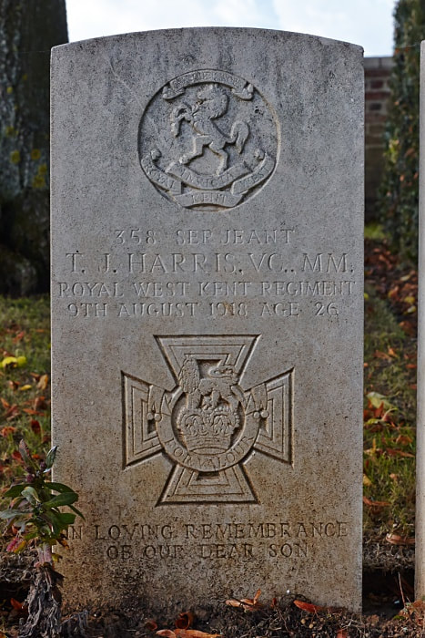 Dernancourt Communal Cemetery Extension Victoria Cross Harris