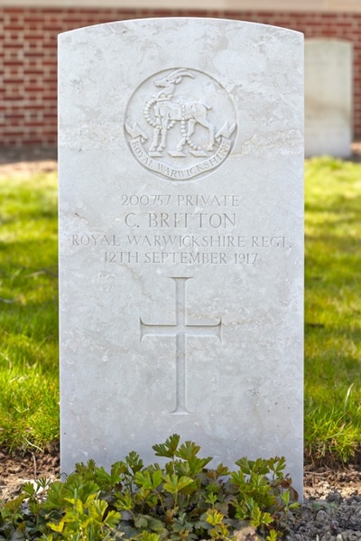 Mendinghem Military Cemetery, Shot at Dawn - Britton