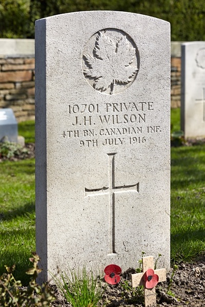 POPERINGHE NEW MILITARY CEMETERY Shot at dawn - Wilson
