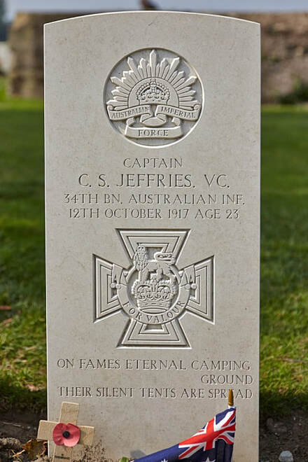 Tyne Cot Cemetery, Jeffries VC.