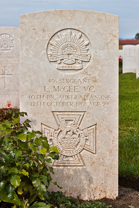Tyne Cot Cemetery, McGee VC.